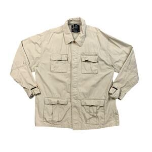 Vintage G-Unit Jacket Mens 2XL Khaki Ripstop Streetwear Military Utility Pockets